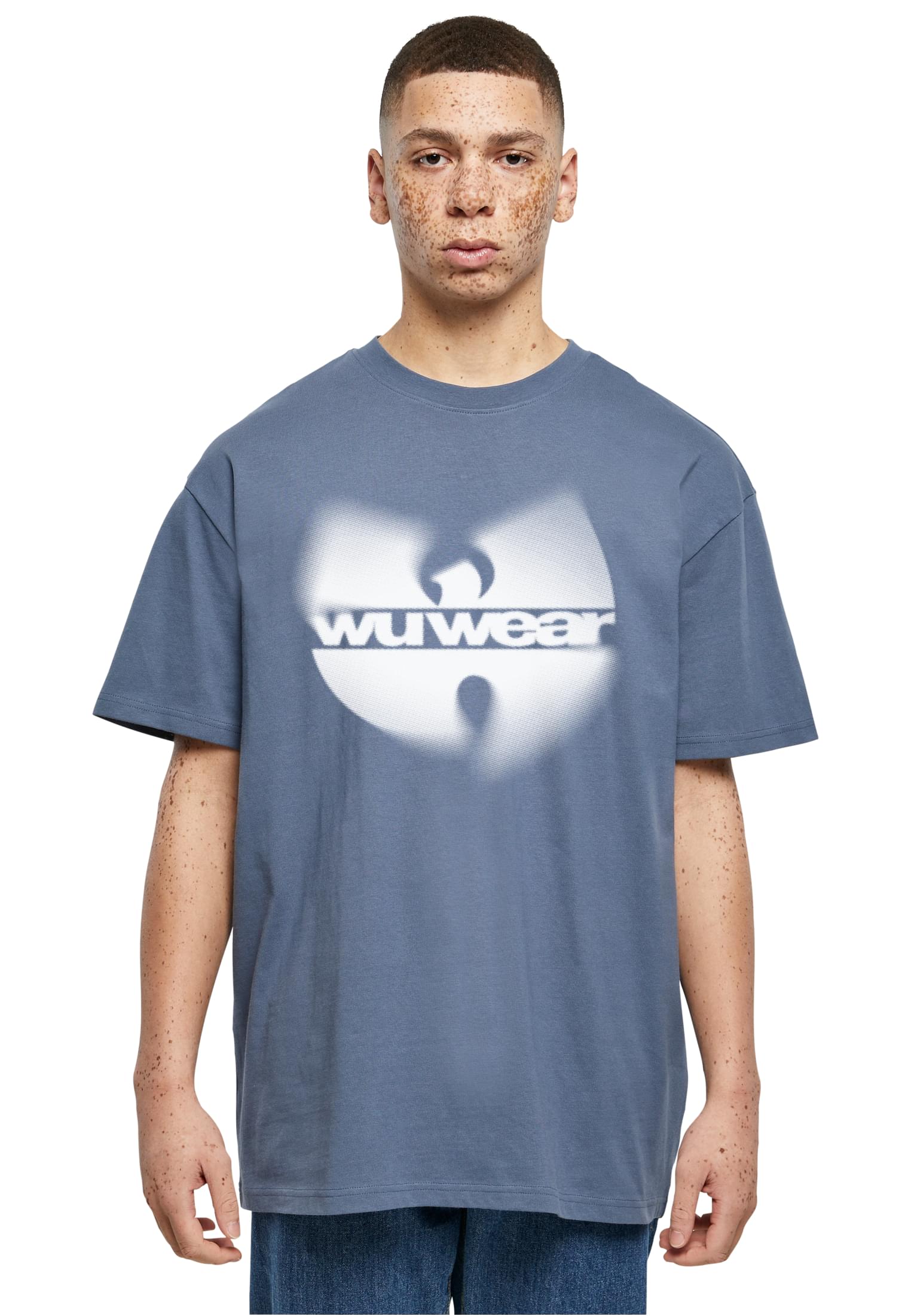 Wu Wear Wu-Tang Clan Faded Logo Oversize T-Shirt vintageblue