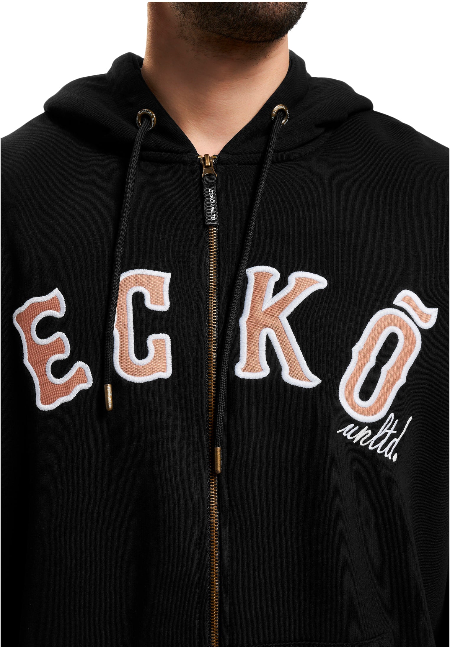 Ecko Unltd. Embroidery Zip Hoody black im BAWRZ® One Stop Hip-Hop Shop