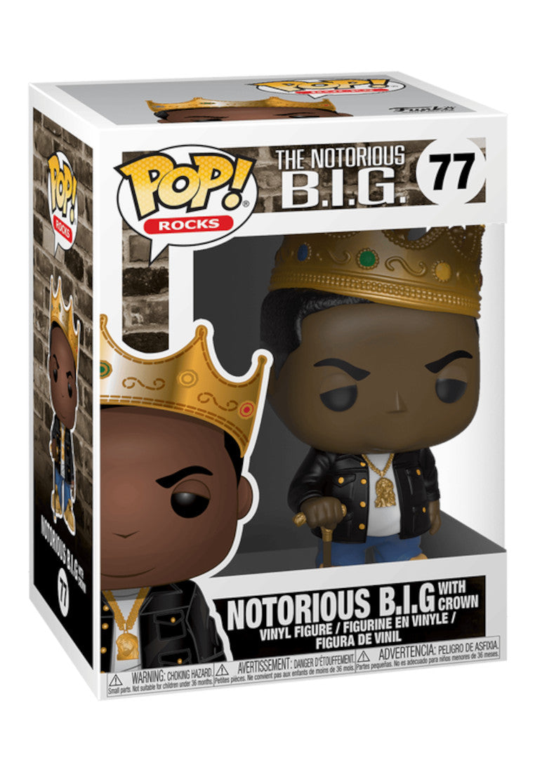 Funko Notorious B.I.G. POP Rocks 77 Biggie with Crown Vinyl 9 cm im BAWRZ® One Stop Hip-Hop Shop