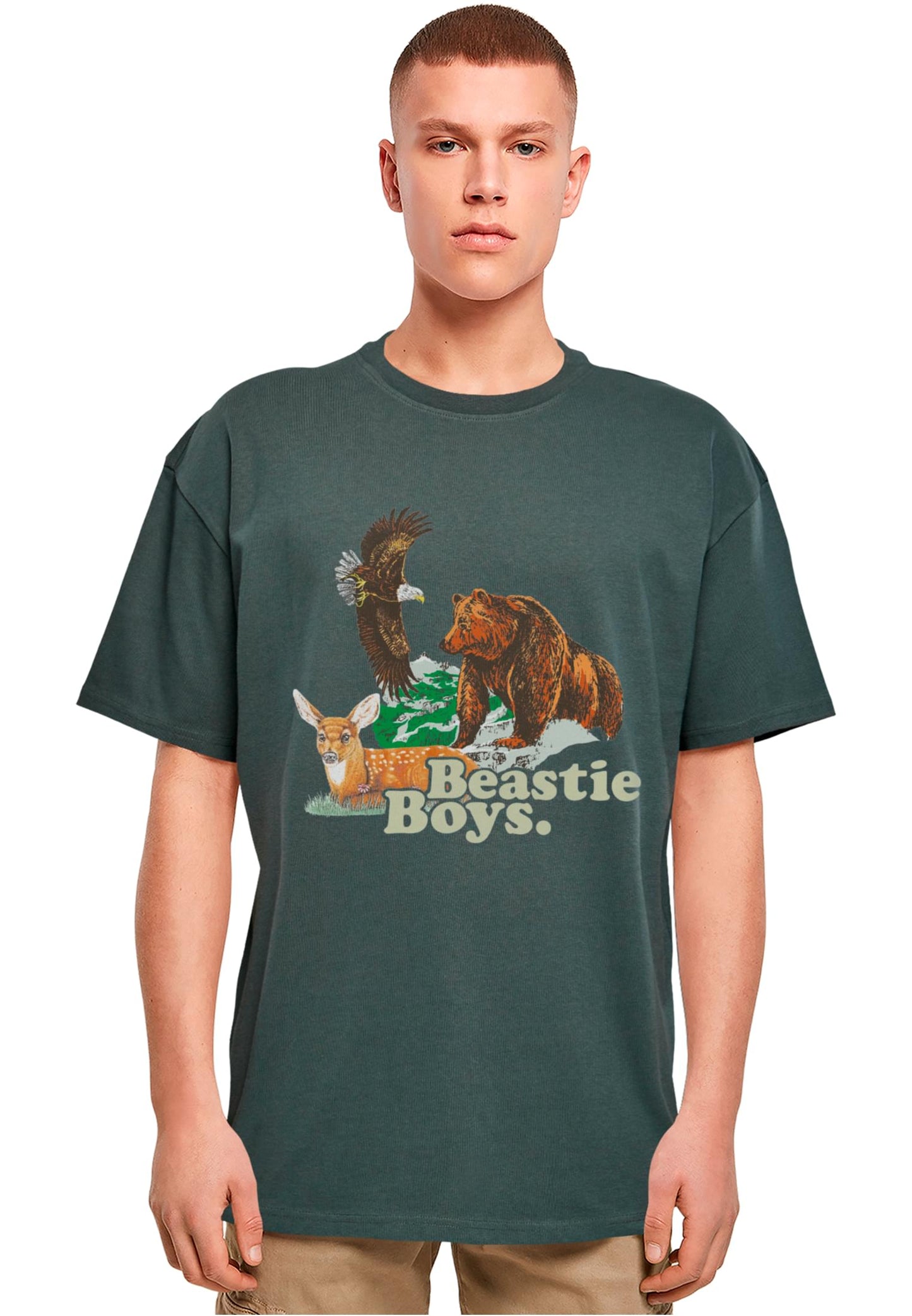Mister Tee Beastie Boys Animal Oversize T-Shirt bottlegreen im BAWRZ® One Stop Hip-Hop Shop