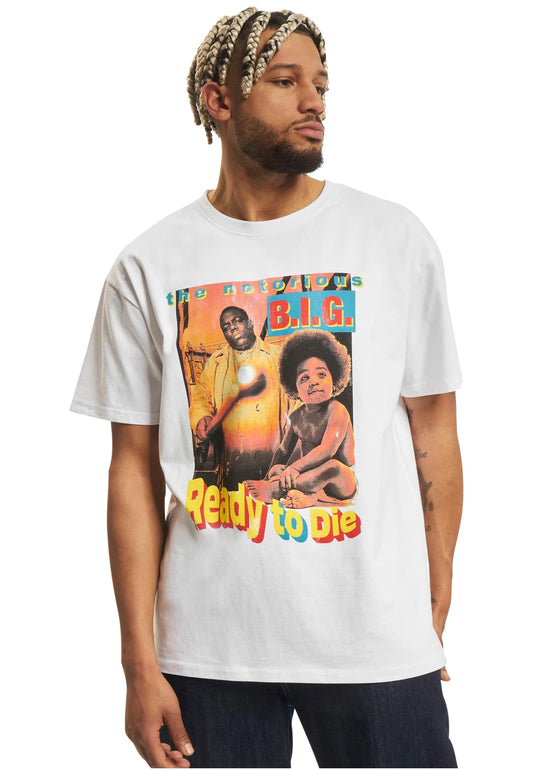 Upscale Studios Biggie Smalls Ready To Die Oversize T-Shirt white im BAWRZ® One Stop Hip-Hop Shop
