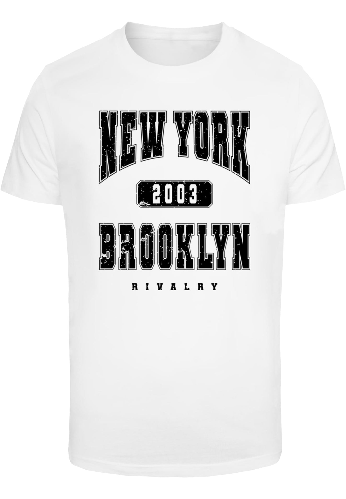 Mister Tee Brooklyn College Style T-Shirt white im BAWRZ® One Stop Hip-Hop Shop