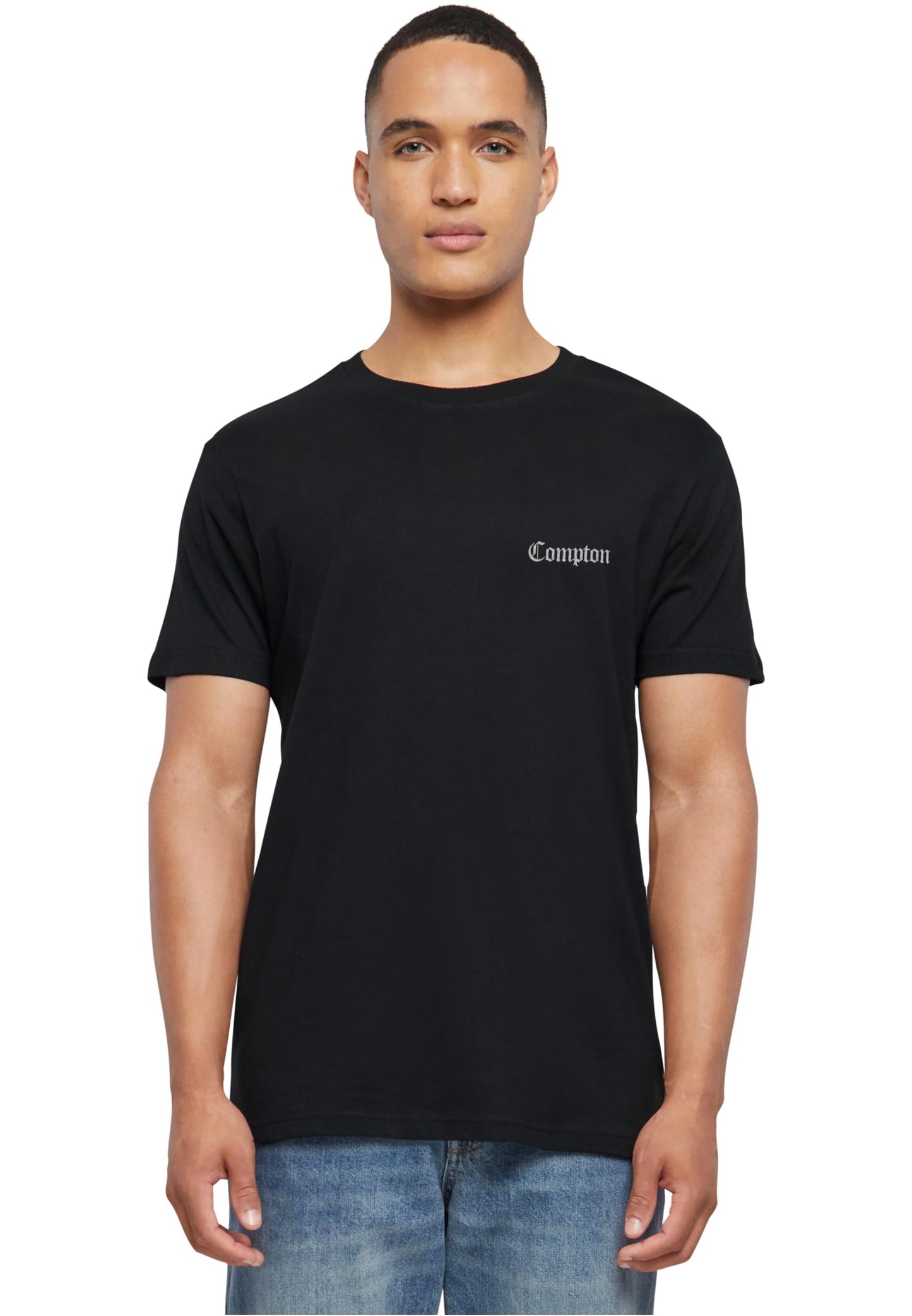 Mister Tee Compton EMB T-Shirt black im BAWRZ® One Stop Hip-Hop Shop