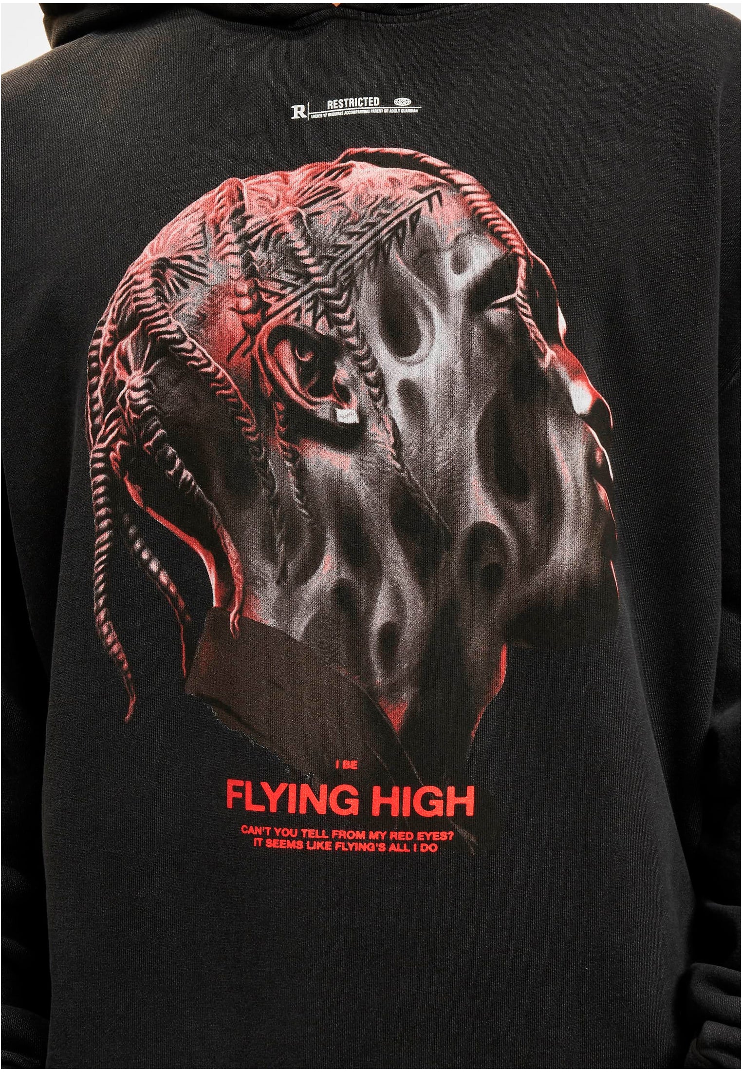 Upscale Studios Flying High Oversize Hoody acid black im BAWRZ® One Stop Hip-Hop Shop