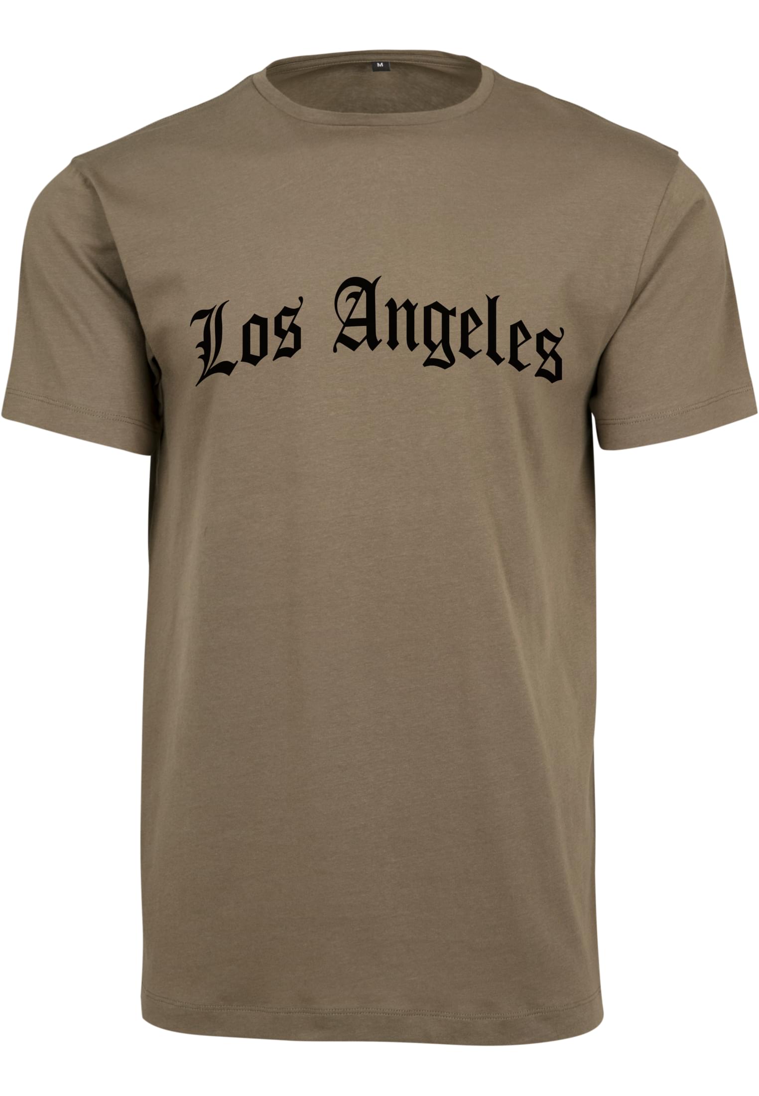 Mister Tee Los Angeles Wording 2 T-Shirt olive im BAWRZ® One Stop Hip-Hop Shop