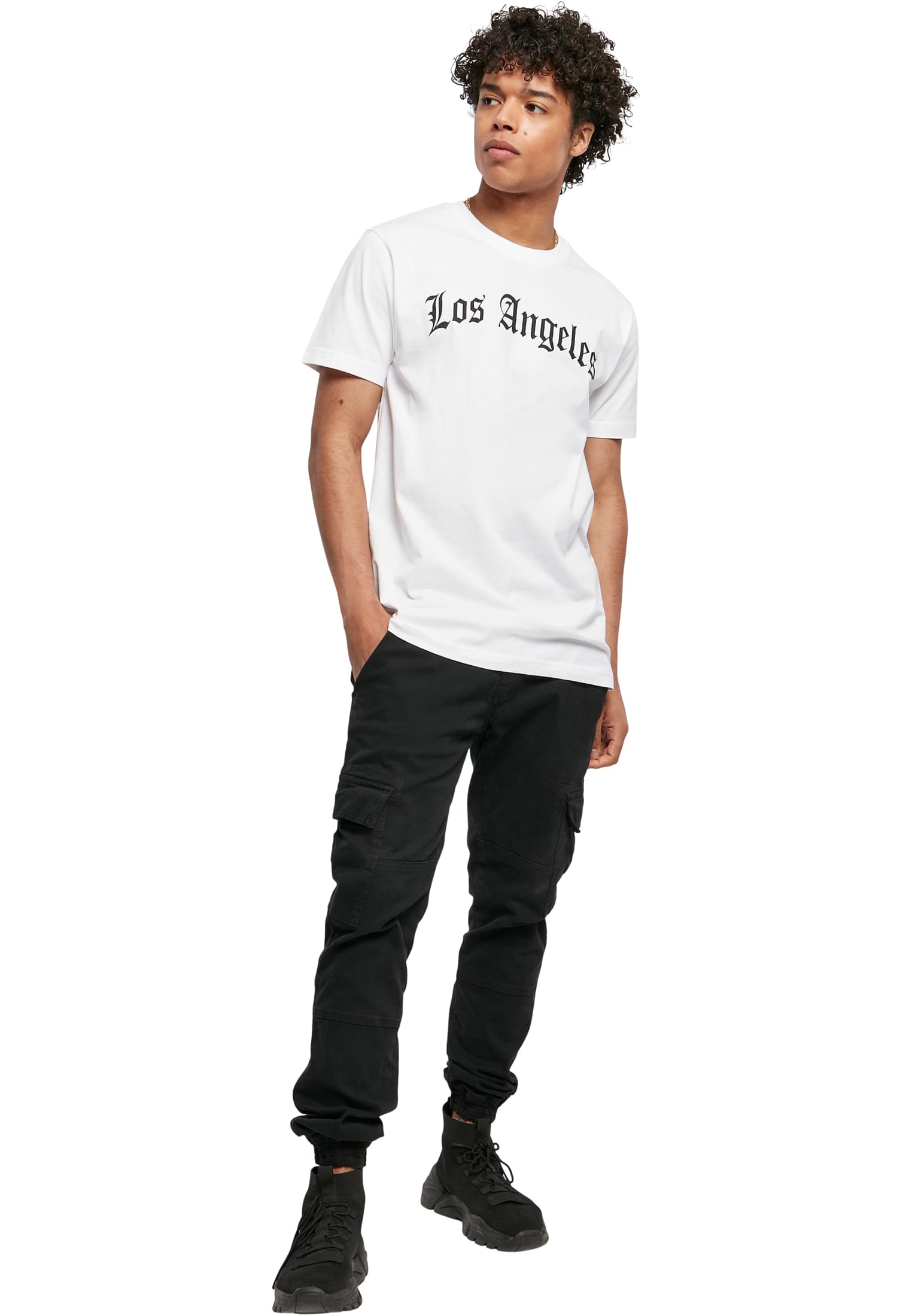 Mister Tee Los Angeles Wording T-Shirt white im BAWRZ® One Stop Hip-Hop Shop