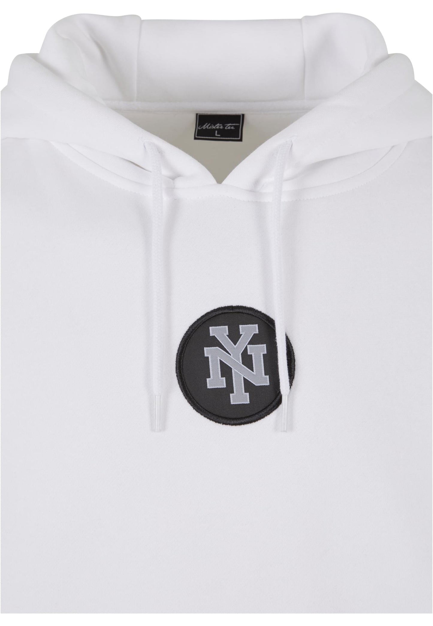 Mister Tee NY Patch Hoody white im BAWRZ® One Stop Hip-Hop Shop