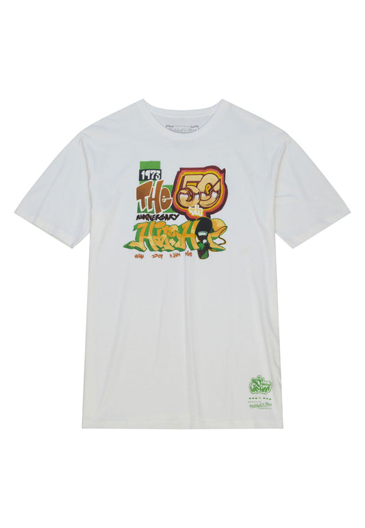 Mitchell & Ness 50th Anniversary of Hip-Hop Graff Tee white im BAWRZ® One Stop Hip-Hop Shop