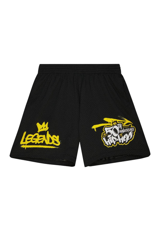 Mitchell & Ness 50th Anniversary of Hip-Hop Legends Shorts black im BAWRZ® One Stop Hip-Hop Shop