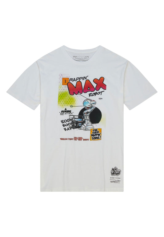 Mitchell & Ness 50th Anniversary of Hip-Hop Rappin' Max Tee white im BAWRZ® One Stop Hip-Hop Shop