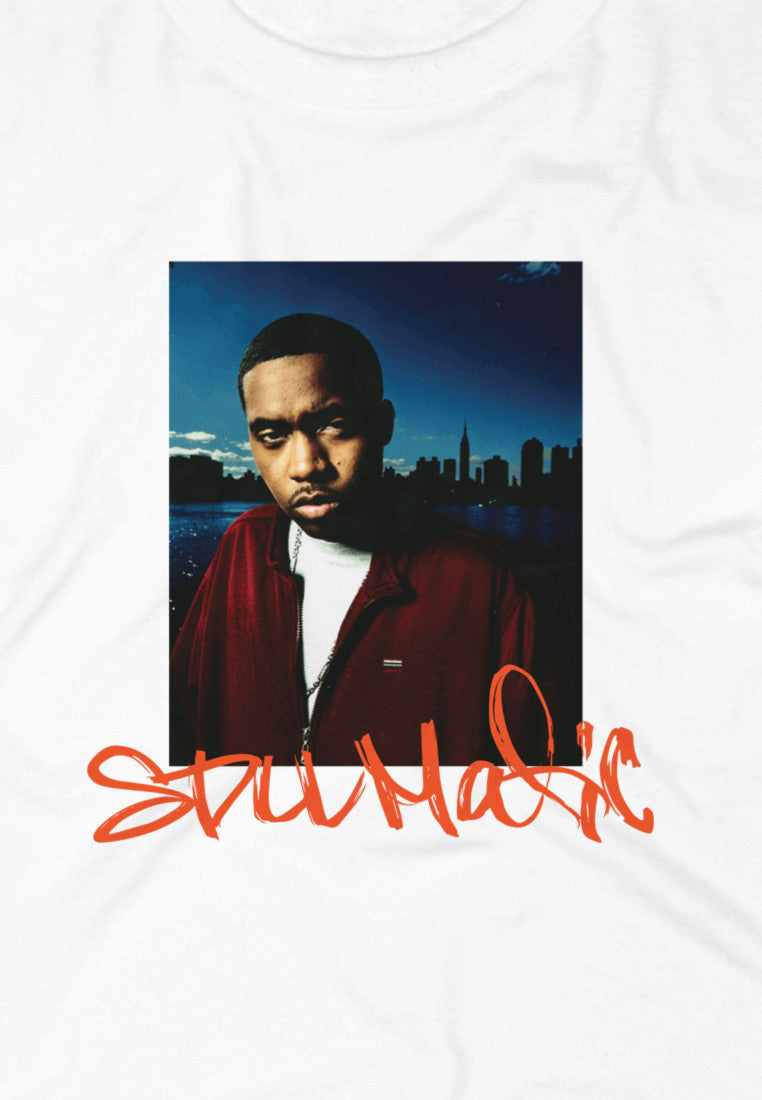 Nas Stillmatic Photo T-Shirt white im BAWRZ® One Stop Hip-Hop Shop