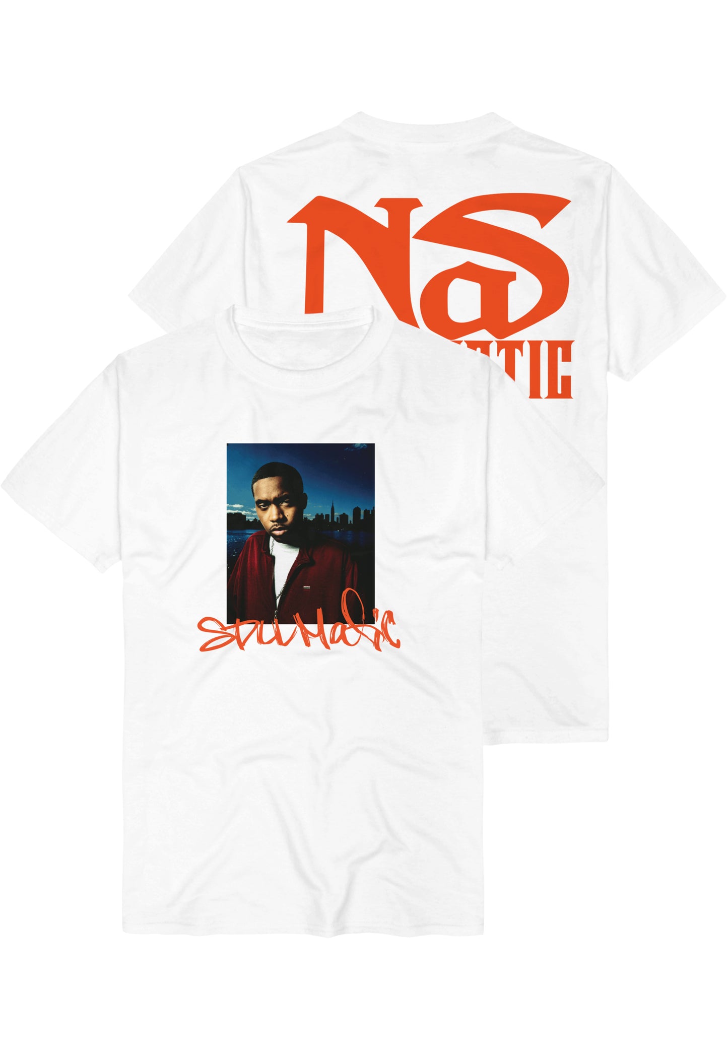 Nas Stillmatic Photo T-Shirt white im BAWRZ® One Stop Hip-Hop Shop