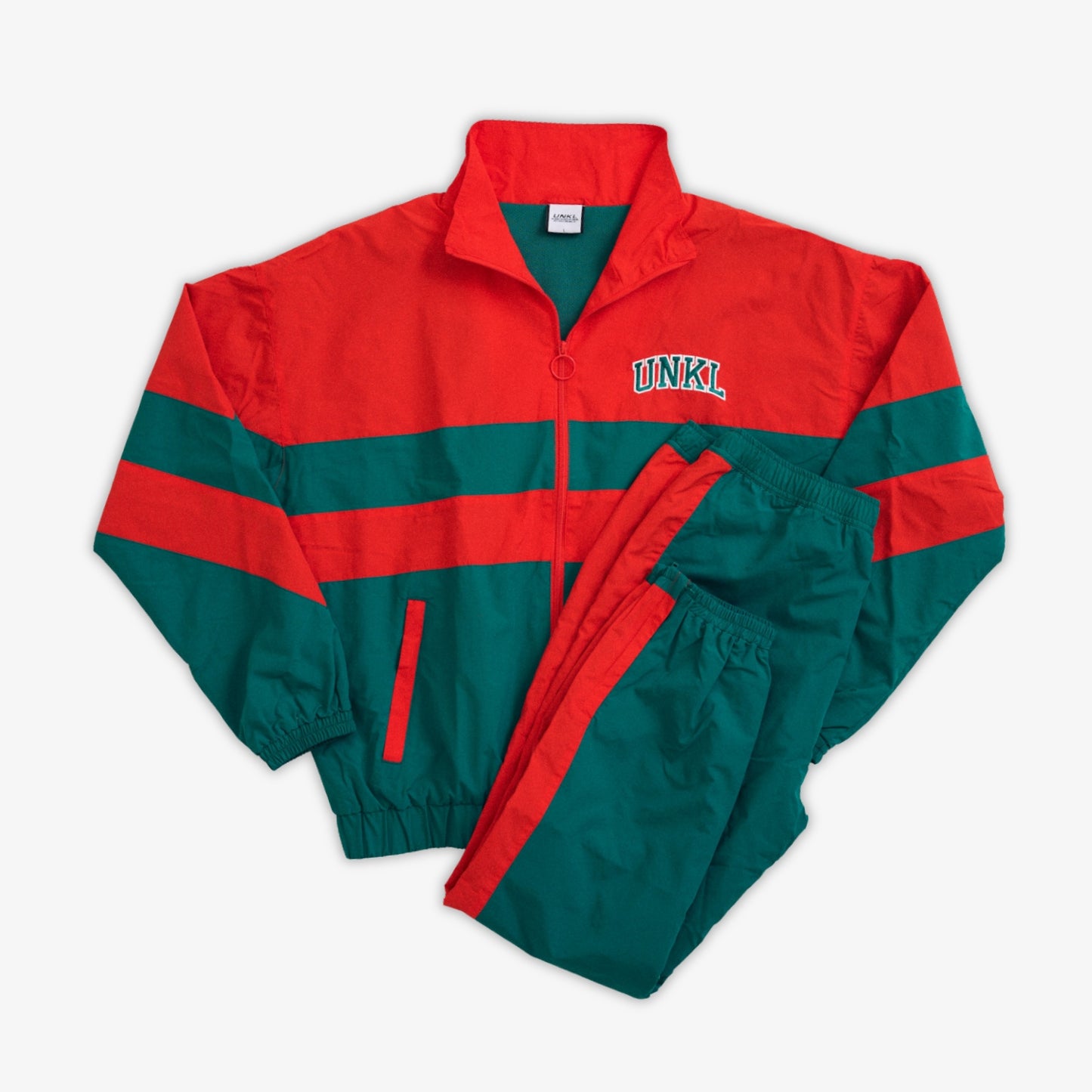 Unkl Drop Out Track Suit red/green im BAWRZ® One Stop Hip-Hop Shop