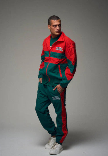 Unkl Drop Out Track Suit red/green im BAWRZ® One Stop Hip-Hop Shop