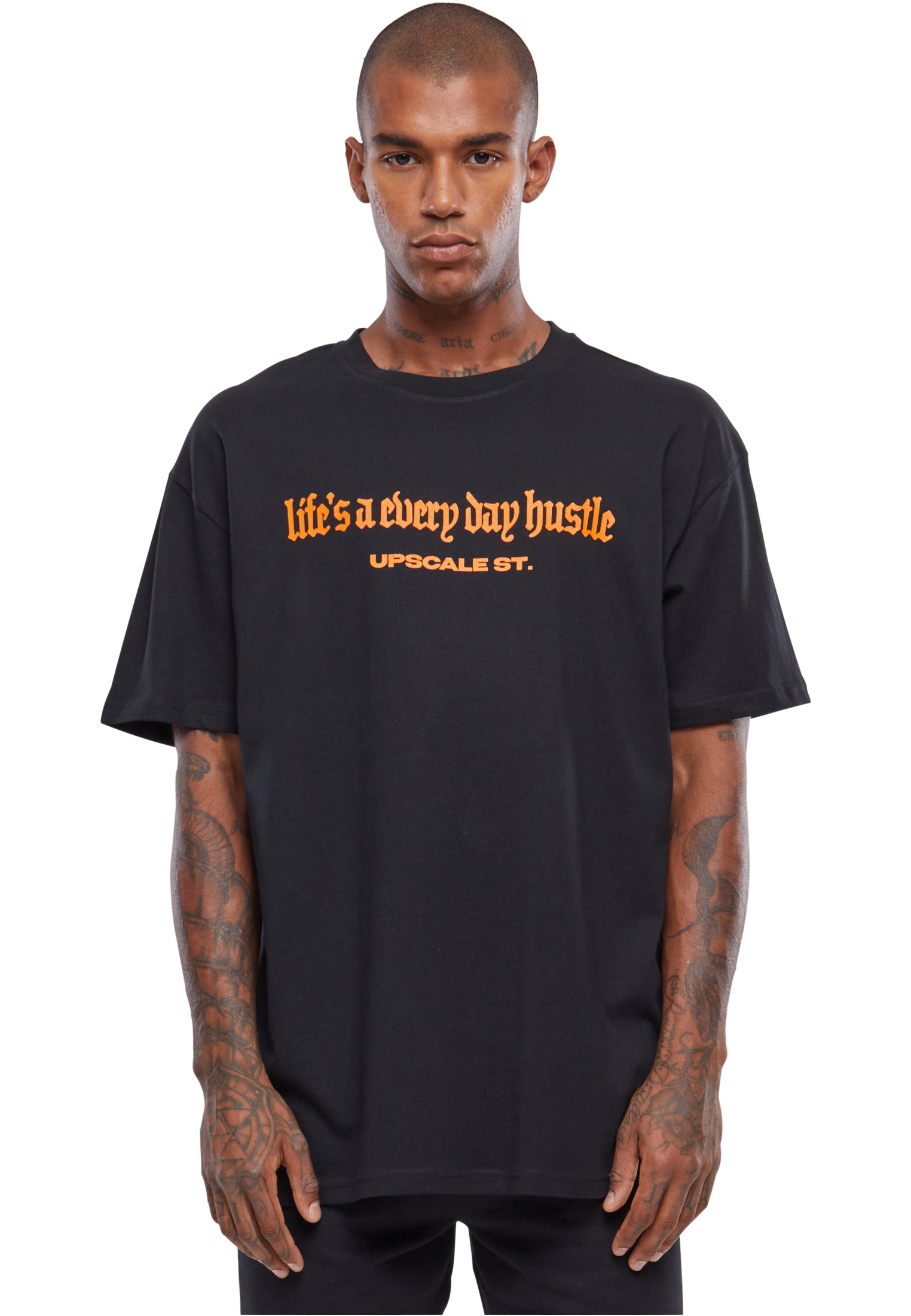 Upscale Studios Hustle Oversize T-Shirt black im BAWRZ® One Stop Hip-Hop Shop