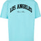 Upscale Studios L.A. College Oversize T-Shirt berylblue im BAWRZ® One Stop Hip-Hop Shop