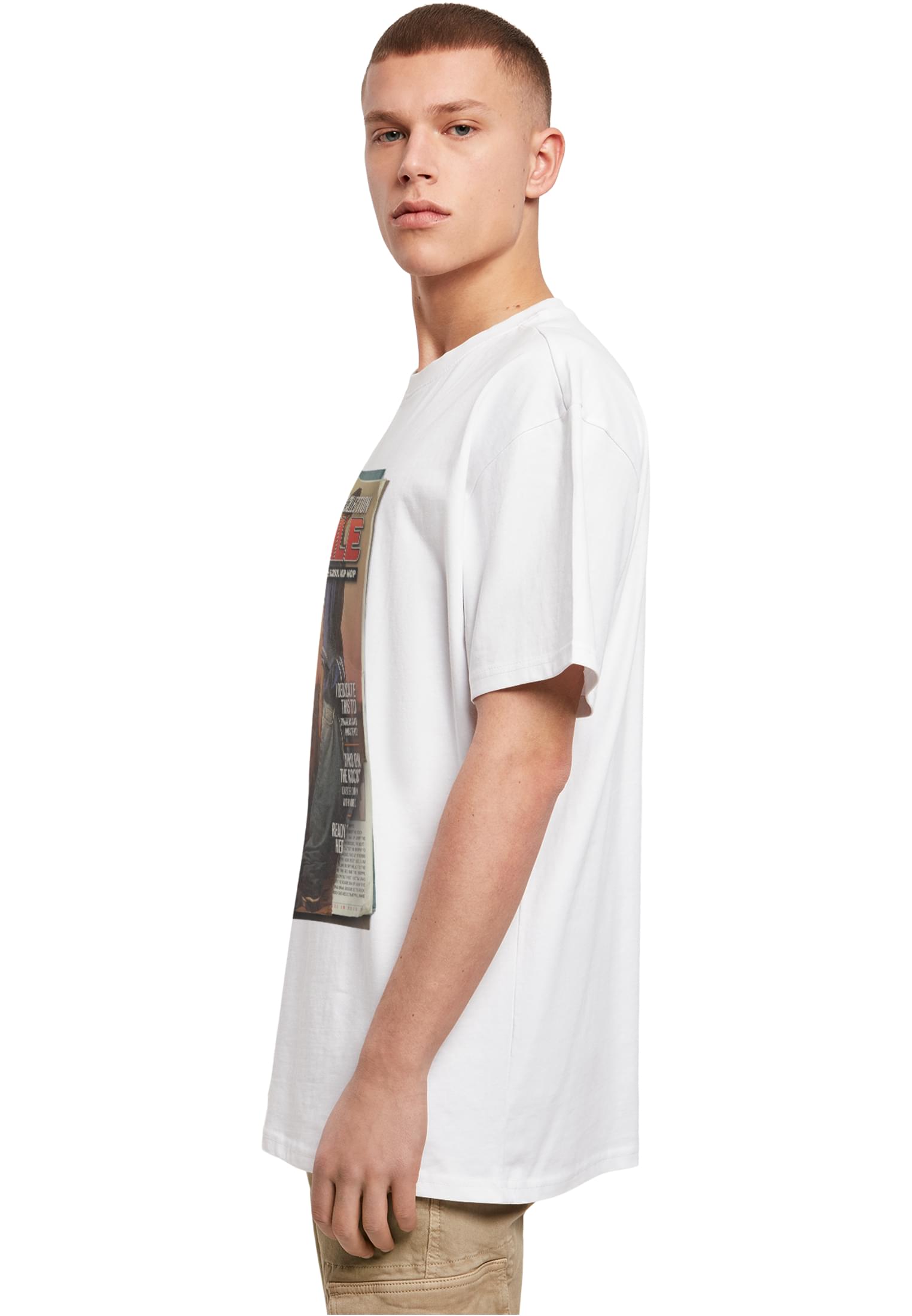 Upscale Studios Magazine Oversize T-Shirt white im BAWRZ® One Stop Hip-Hop Shop