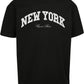 Upscale Studios New York College Oversize T-Shirt black im BAWRZ® One Stop Hip-Hop Shop