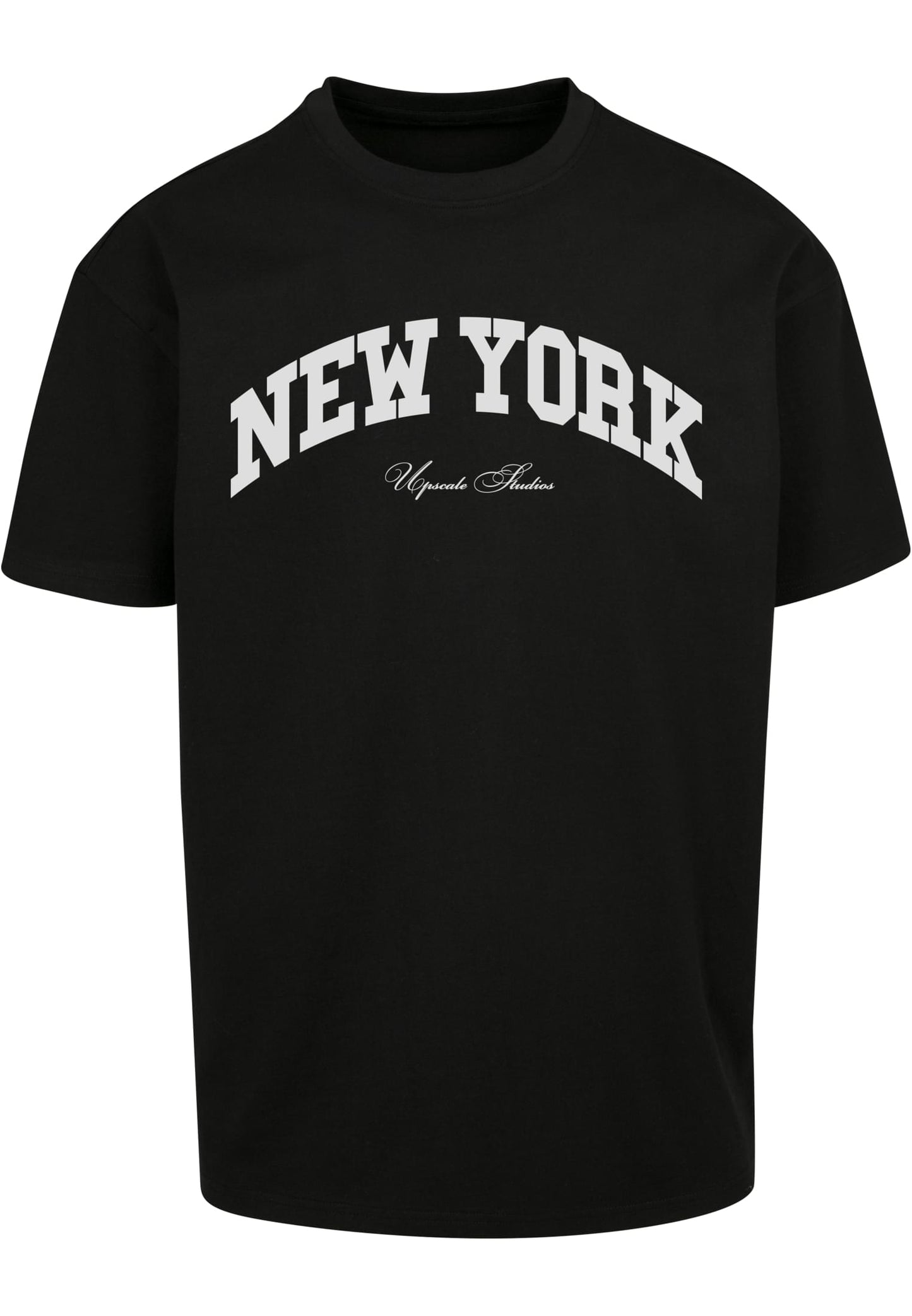 Upscale Studios New York College Oversize T-Shirt black im BAWRZ® One Stop Hip-Hop Shop