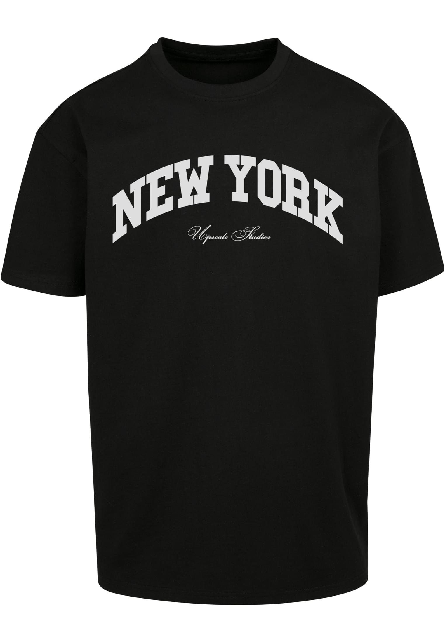 Upscale Studios New York College Oversize T-Shirt black im BAWRZ® One Stop Hip-Hop Shop