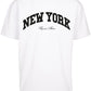 Upscale Studios New York College Oversize T-Shirt white im BAWRZ® One Stop Hip-Hop Shop