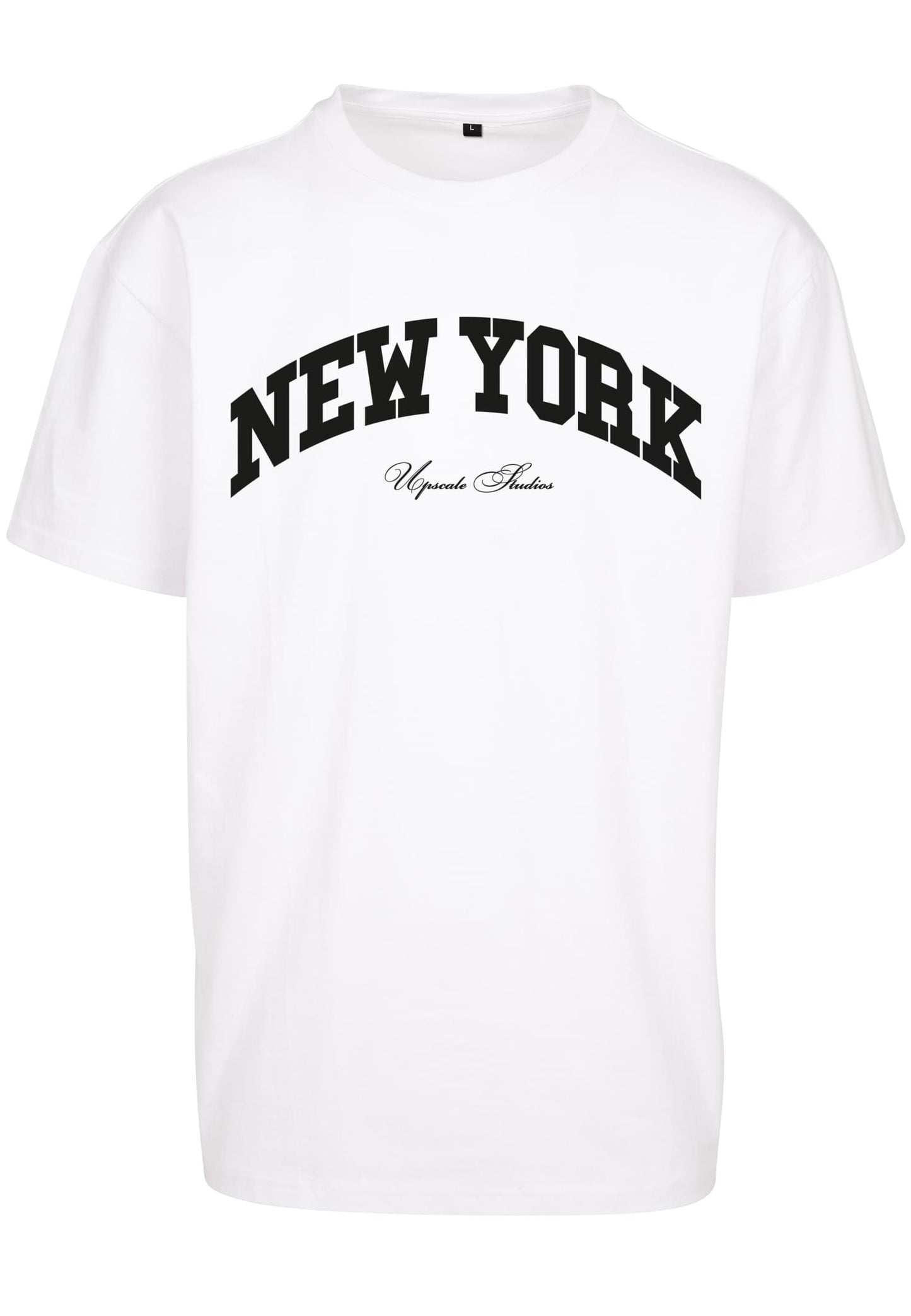 Upscale Studios New York College Oversize T-Shirt white im BAWRZ® One Stop Hip-Hop Shop