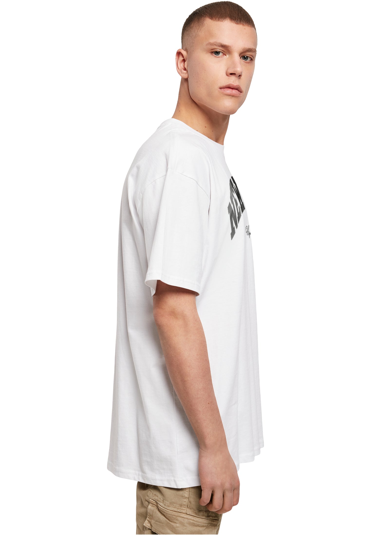 Upscale Studios New York College Oversize T-Shirt white im BAWRZ® One Stop Hip-Hop Shop