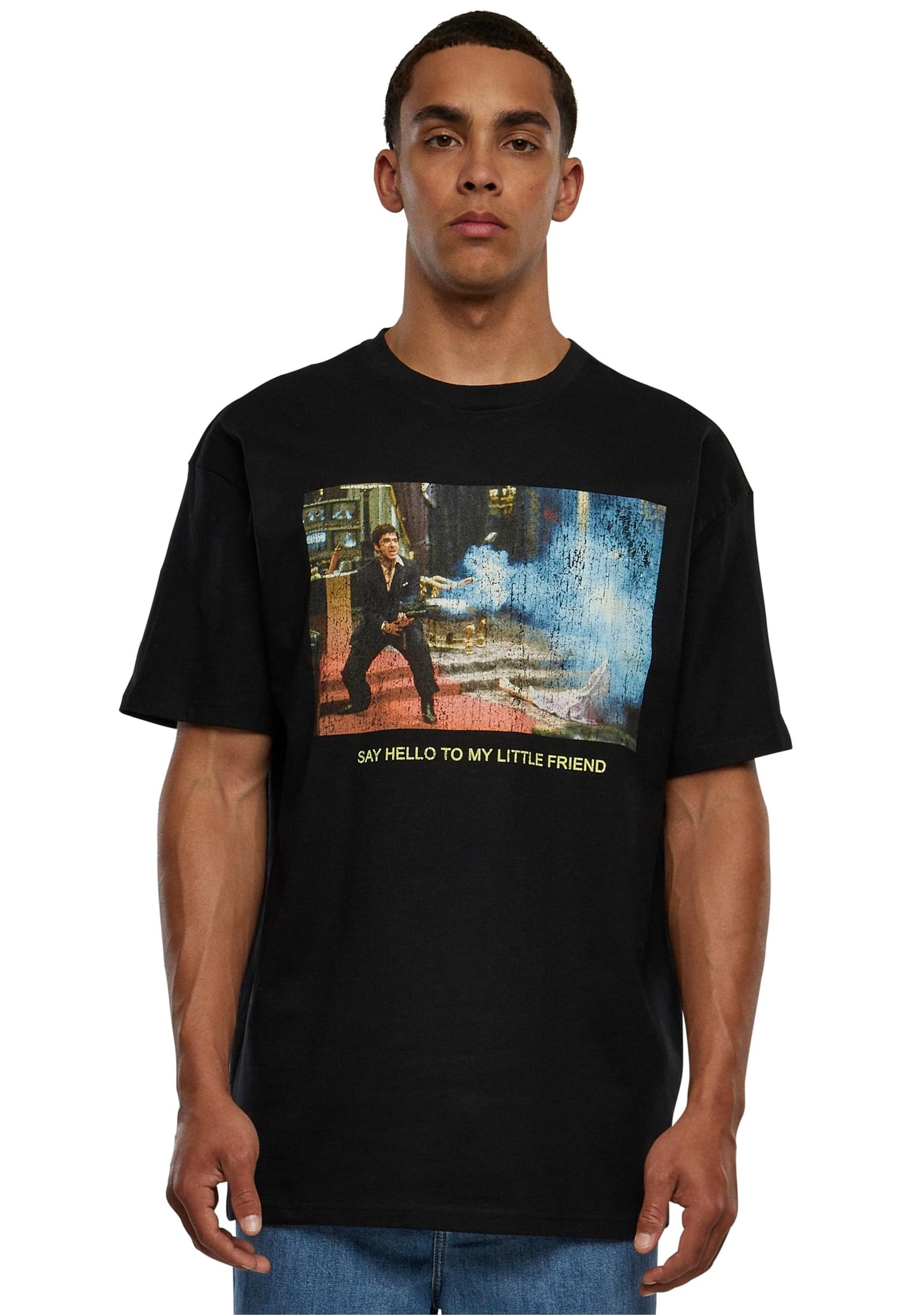 Upscale Studios Scarface Little Friend Oversize T-Shirt black im BAWRZ® One Stop Hip-Hop Shop