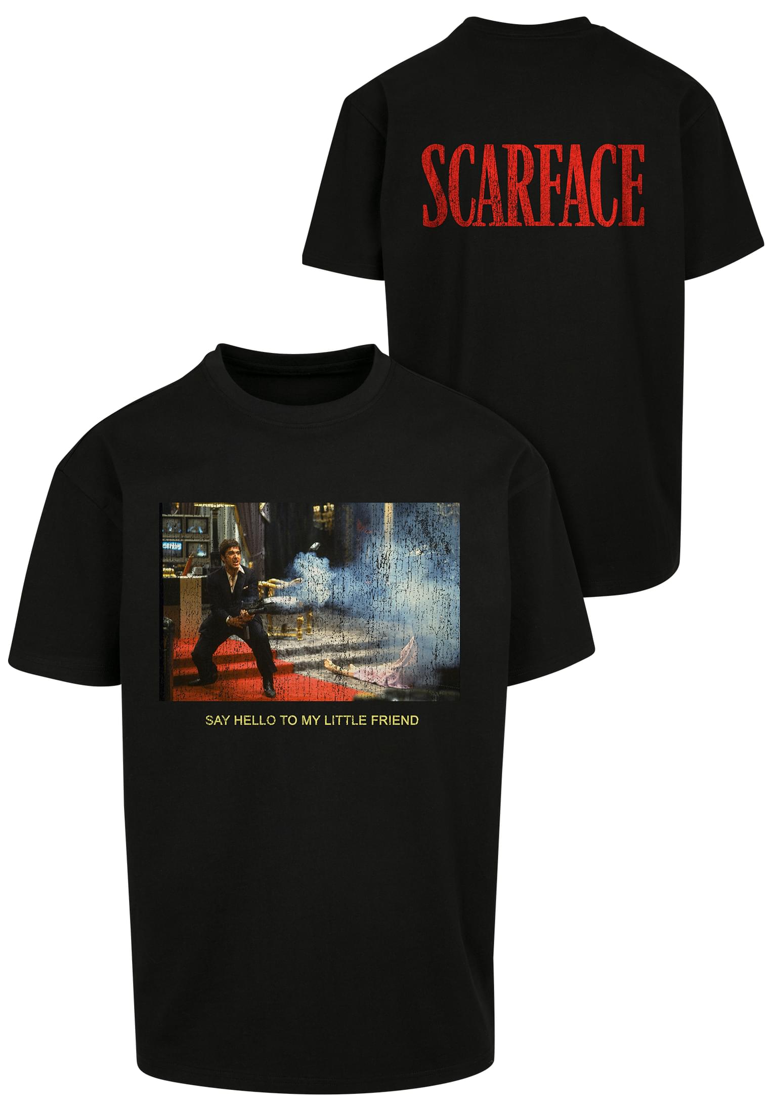 Upscale Studios Scarface Little Friend Oversize T-Shirt black im BAWRZ® One Stop Hip-Hop Shop
