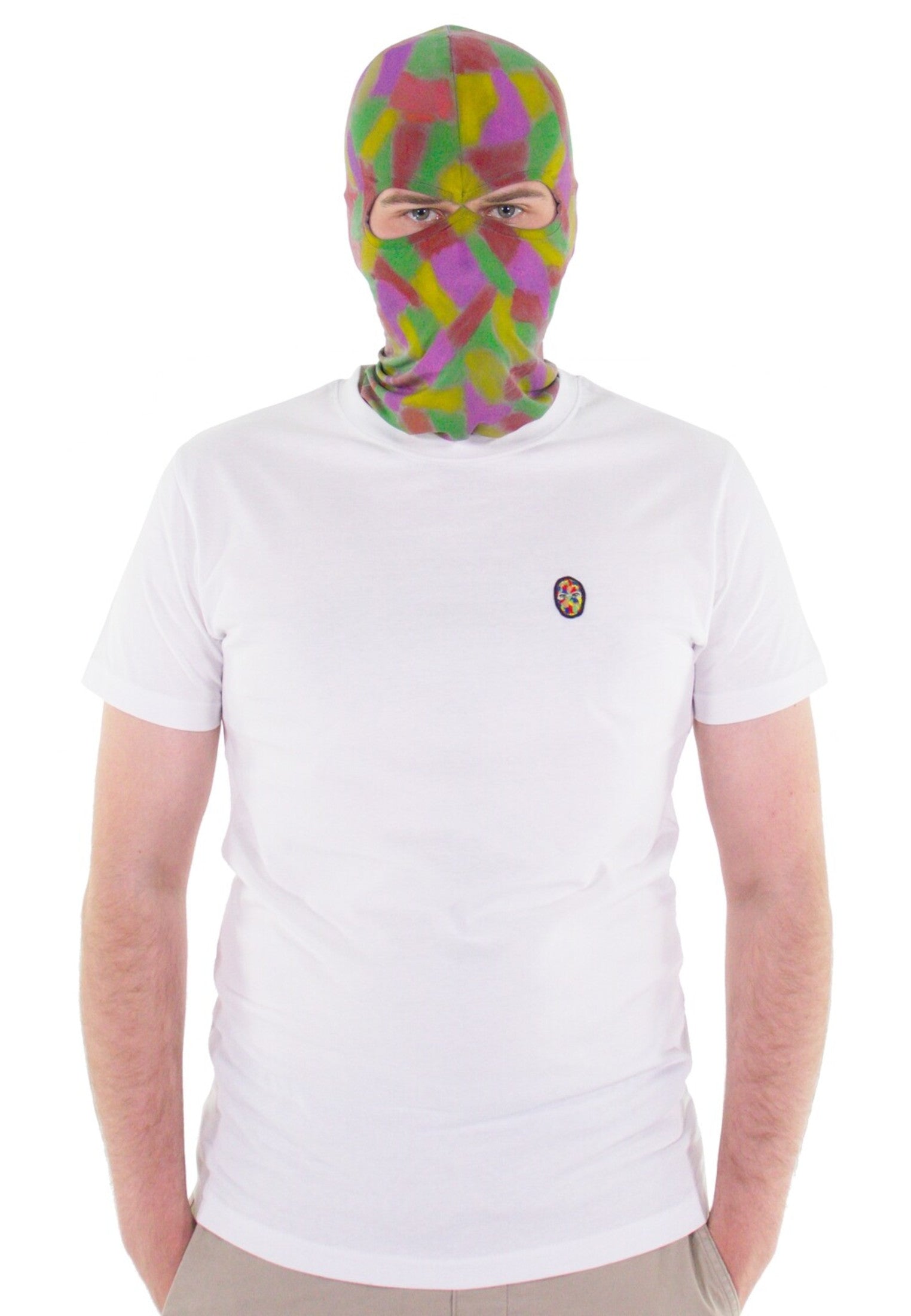 RapSchau T-Shirt Maske white im BAWRZ® One Stop Hip-Hop Shop