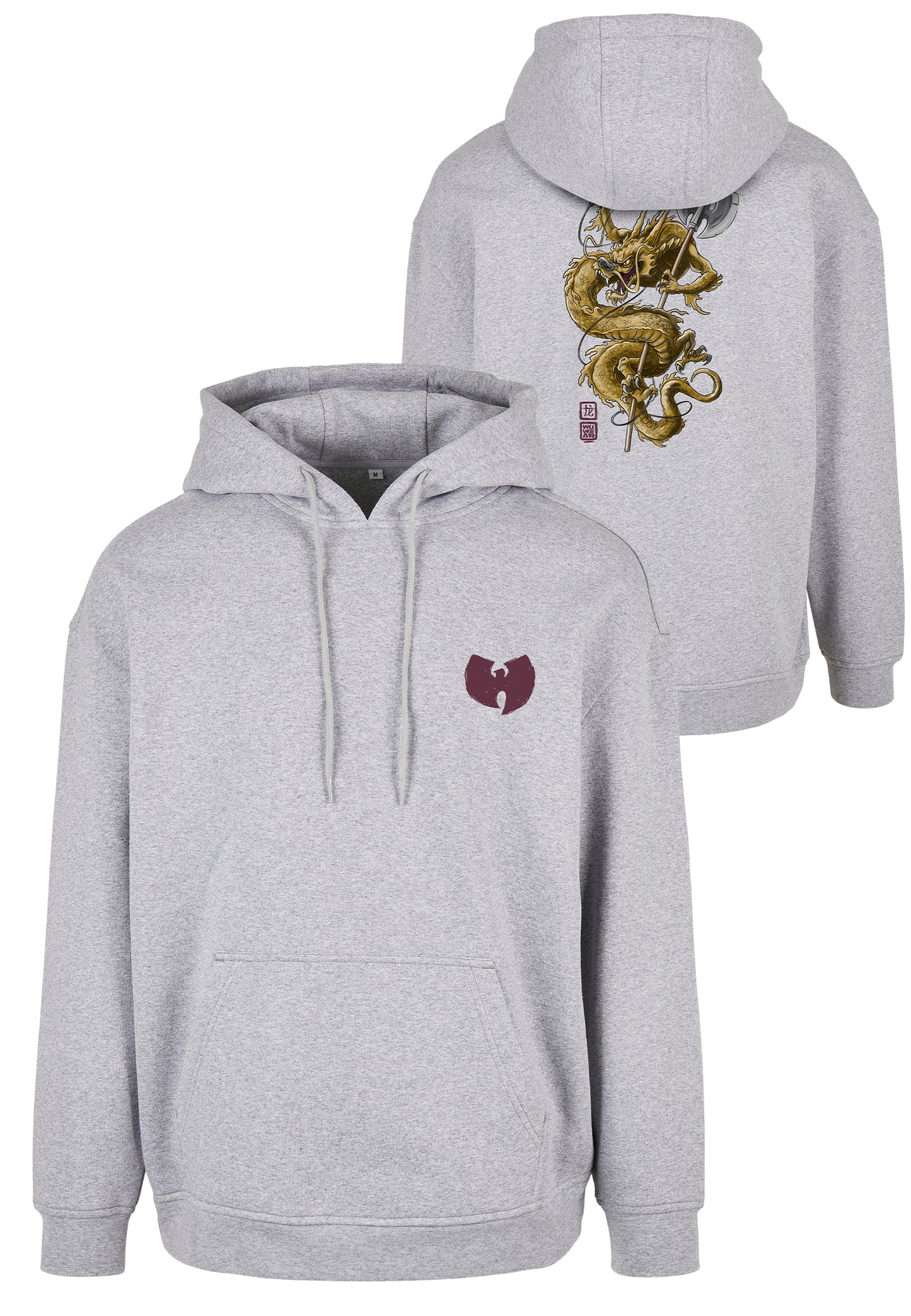 Wu Wear Wu-Tang Clan Dragon Hoody heather grey im BAWRZ® One Stop Hip-Hop Shop