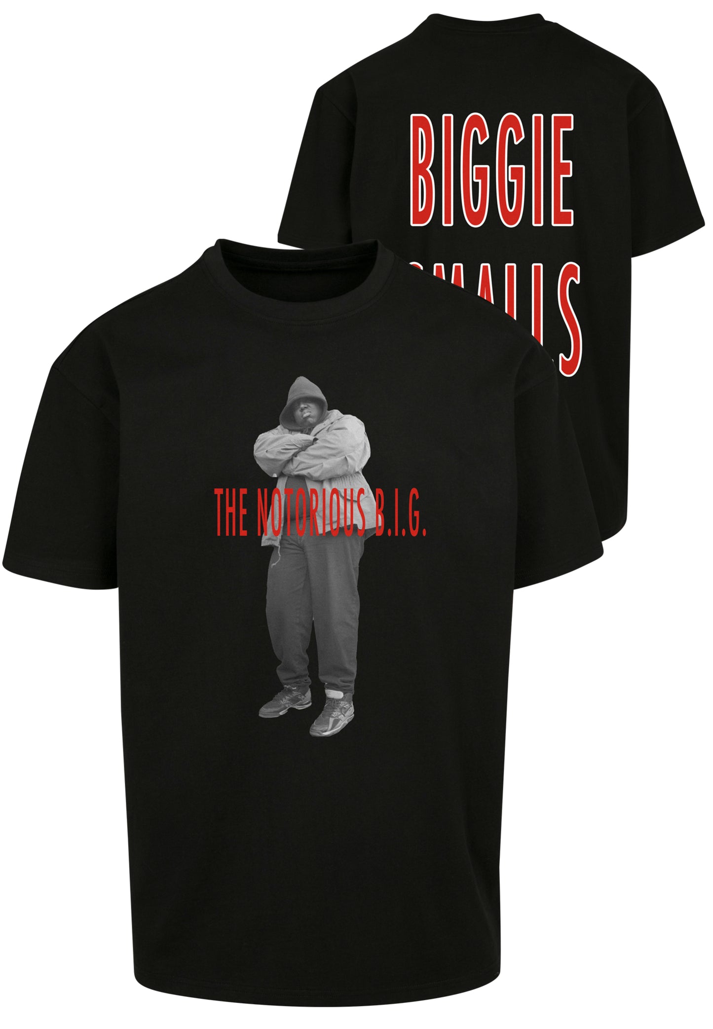 Upscale Studios Biggie Smalls Concrete Oversize T-Shirt black im BAWRZ® One Stop Hip-Hop Shop