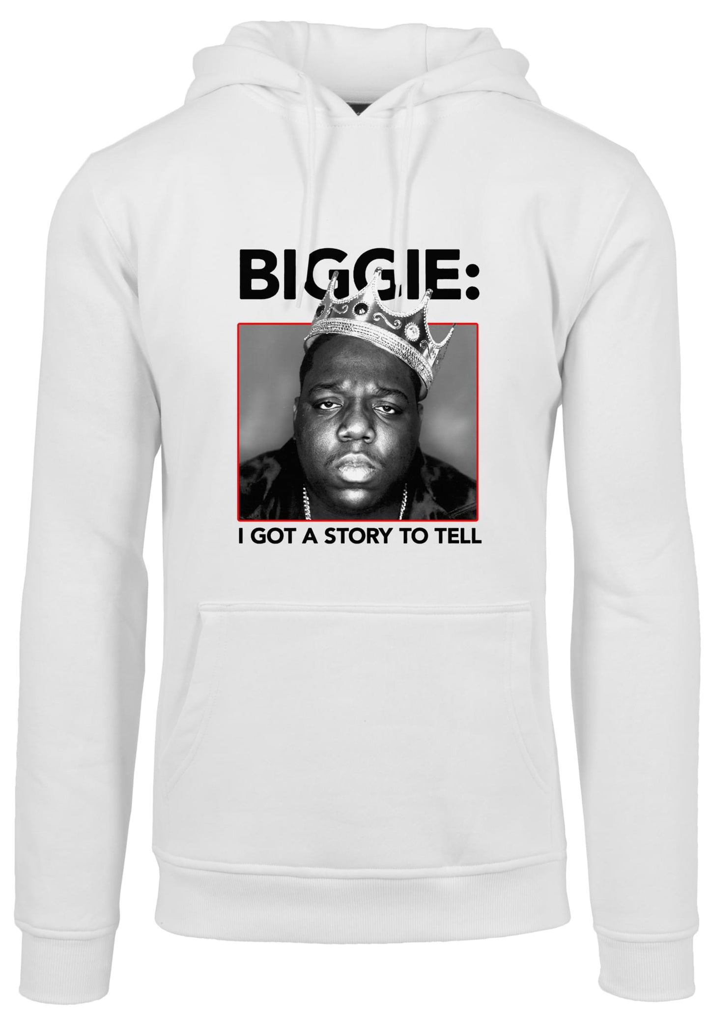 Mister Tee Biggie Smalls Crown Hoody white im BAWRZ® One Stop Hip-Hop Shop