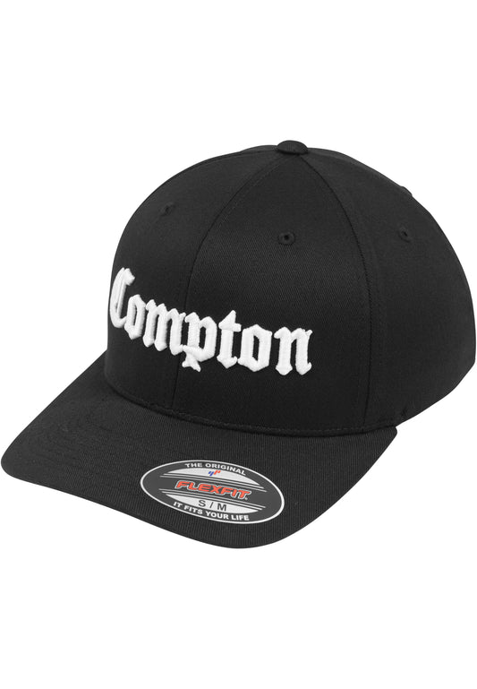 Mister Tee Compton Flexfit Cap black/white im BAWRZ® One Stop Hip-Hop Shop
