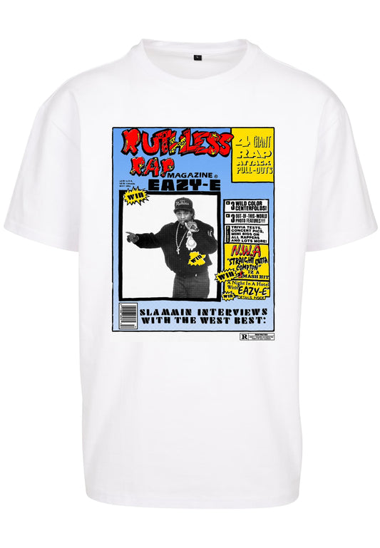 Mister Tee Eazy-E Rap Magazine Oversize T-Shirt white im BAWRZ® One Stop Hip-Hop Shop