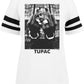 Mister Tee Ladies Tupac Shakur Stripes T-Shirt white im BAWRZ® One Stop Hip-Hop Shop