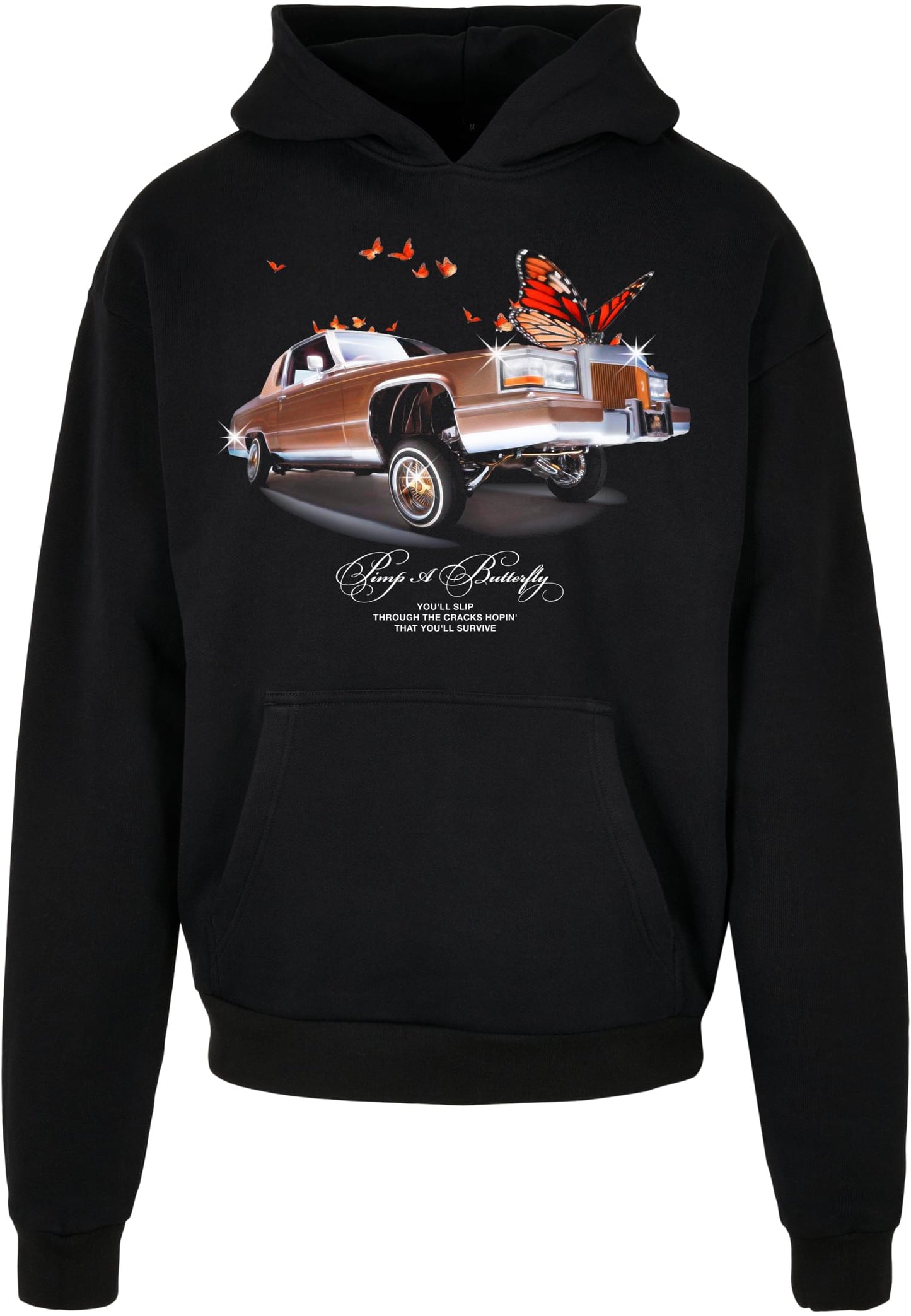 Upscale Studios Pimp a Butterfly Heavy Oversize Hoody black im BAWRZ® One Stop Hip-Hop Shop