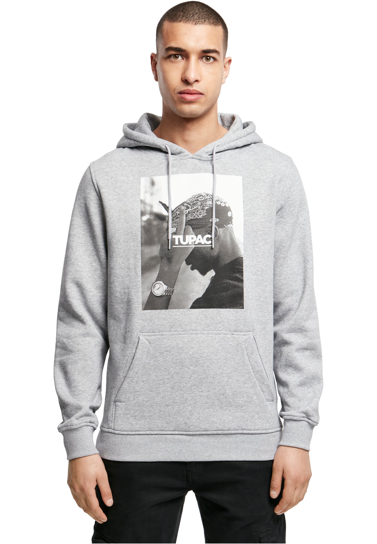 Mister Tee Tupac Shakur F*ck the World Hoody heather grey im BAWRZ® One Stop Hip-Hop Shop