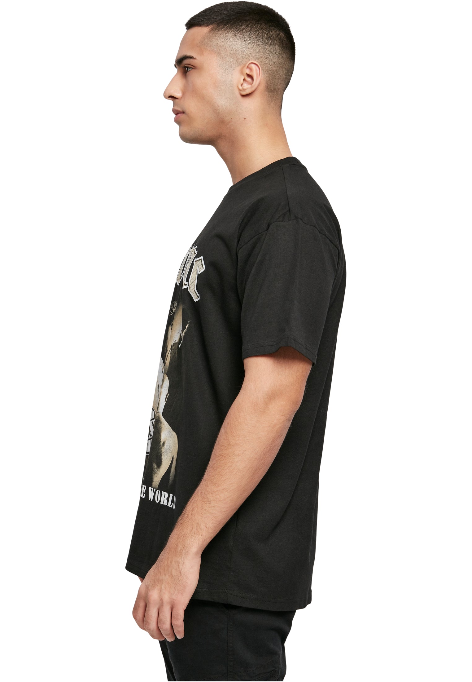 Upscale Studios Tupac Shakur Me Against the World Sepia Oversize T-Shirt  black