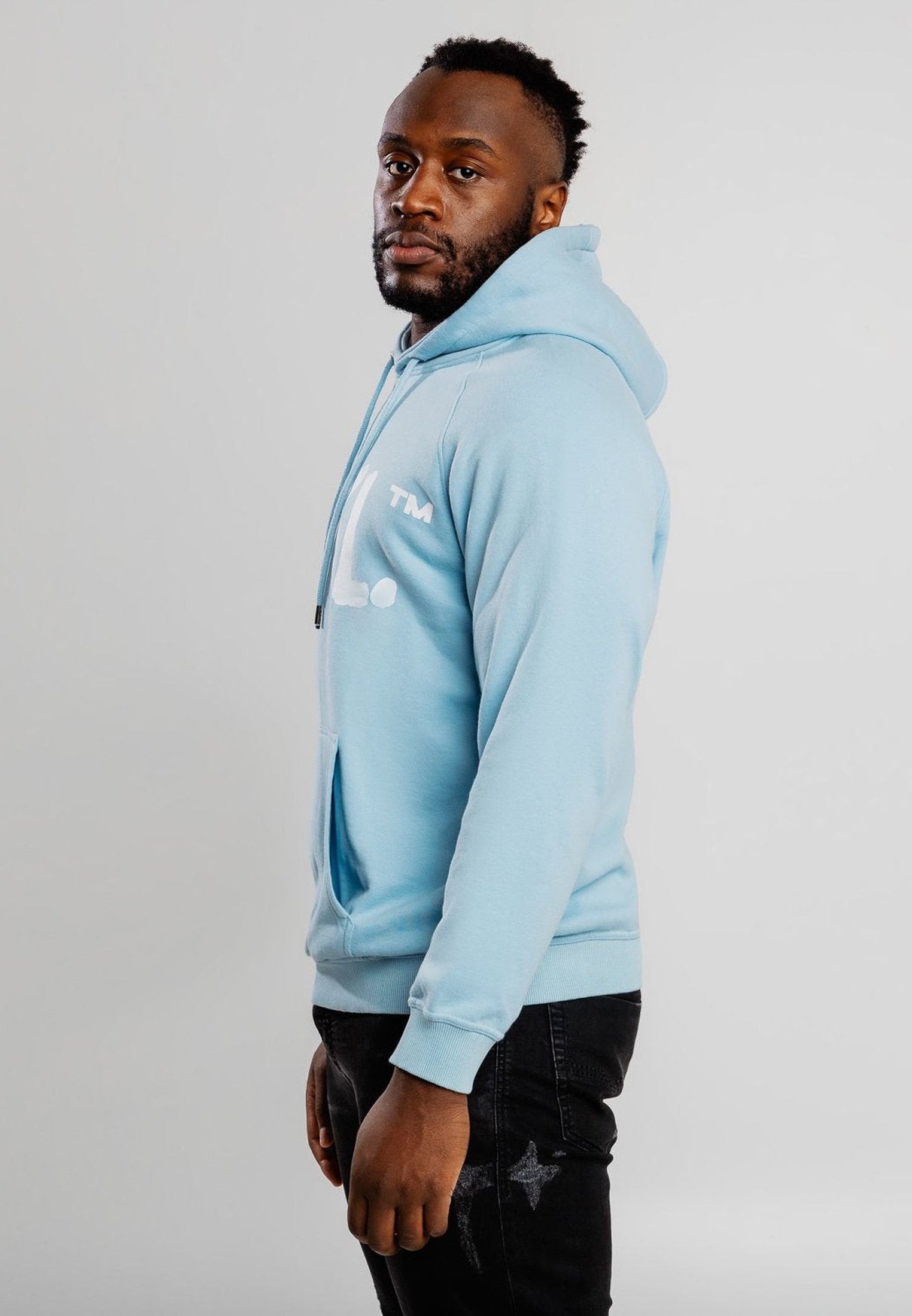 Unkl Classics Signature Plain Hoodie baby blue im BAWRZ® One Stop Hip-Hop Shop